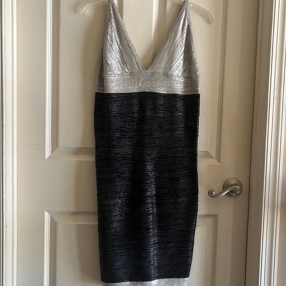 La Cite midi two tone dress